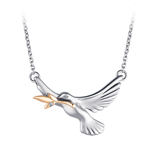 Колье из серебра с бриллиантом