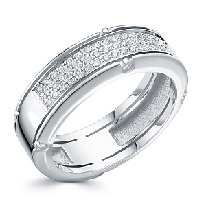 Кольцо из белого золота с бриллиантами