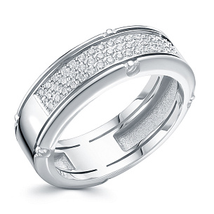 Кольцо из белого золота с бриллиантом