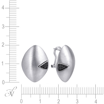 Серьги из белого золота с бриллиантами