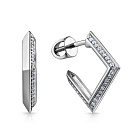 Пусеты из белого золота с бриллиантами