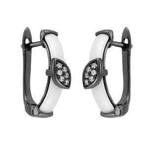 Серьги с английским замком из серебра