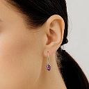 Серьги из серебра с аметистом