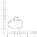 Кольцо помолвочное из серебра с фианитом