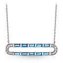 Колье из белого золота с бриллиантами, топазом