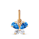 Подвеска из красного золота с фианитами