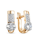 Серьги из красного золота с бриллиантами