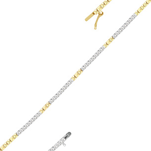 Браслет из желтого золота с бриллиантом