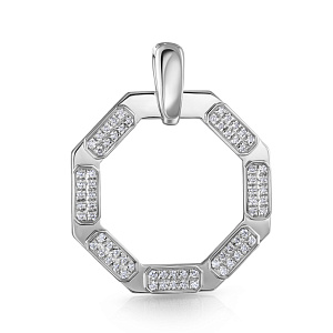 Подвеска из белого золота с бриллиантами