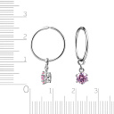Серьги из серебра с фианитом
