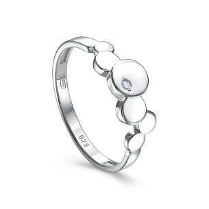 Кольцо из серебра с бриллиантом