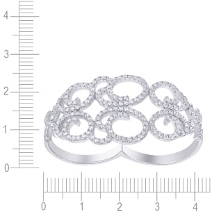 Кольцо из серебра с фианитом