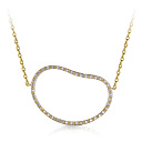 Колье из желтого золота с бриллиантами, плетение якорное