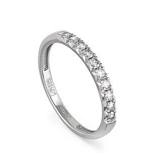 Кольцо из белого золота с бриллиантами