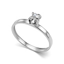 Кольцо из белого золота с бриллиантом