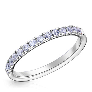 Кольцо из белого золота с бриллиантами