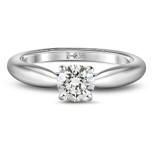 Кольцо из белого золота с бриллиантом