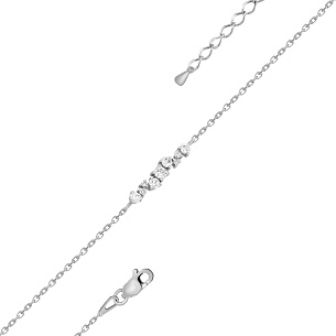 Браслет из белого золота с бриллиантом