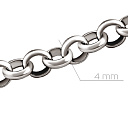 Цепь автомат из серебра, плетение ролло