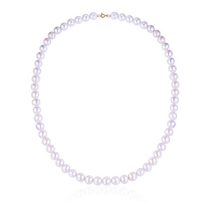 Бусы из красного золота с жемчугом