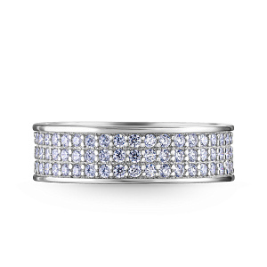 Кольцо из серебра с фианитом