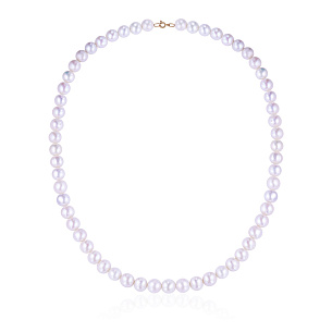 Бусы из красного золота с жемчугом