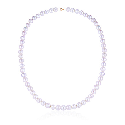 Бусы из красного золота с жемчугом