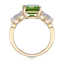 Кольцо из желтого золота с бриллиантами, топазами