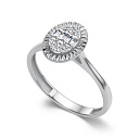 Кольцо из белого золота с бриллиантами