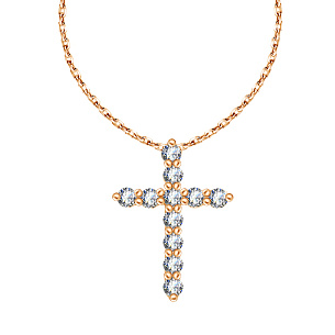 Колье c бриллиантами из красного золота