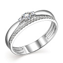 Кольцо из белого золота с бриллиантами