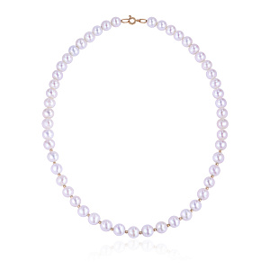 Бусы из красного золота с жемчугом