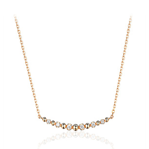 Колье из красного золота с бриллиантом