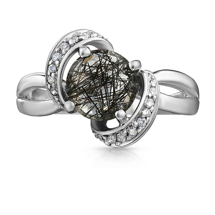 Кольцо из серебра с фианитом