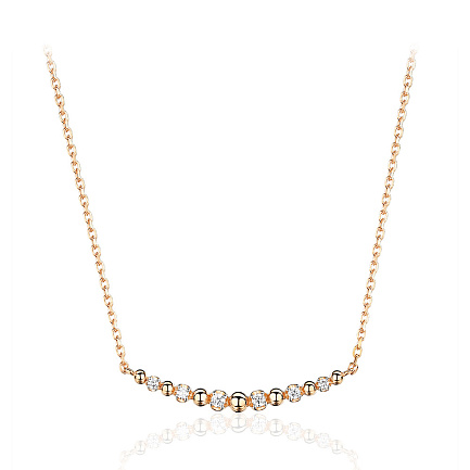 Колье из красного золота с бриллиантами