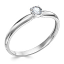 Кольцо из белого золота с бриллиантом