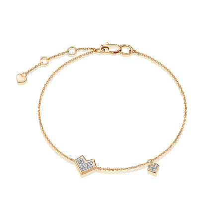 Браслет из красного золота с бриллиантами