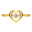 Кольцо из желтого золота с фианитом