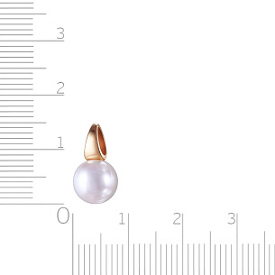 Подвеска из красного золота с жемчугом