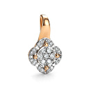 Подвеска из красного золота с бриллиантами