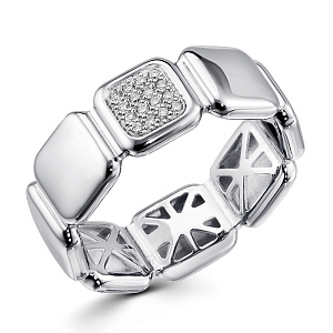 Кольцо из белого золота с бриллиантами