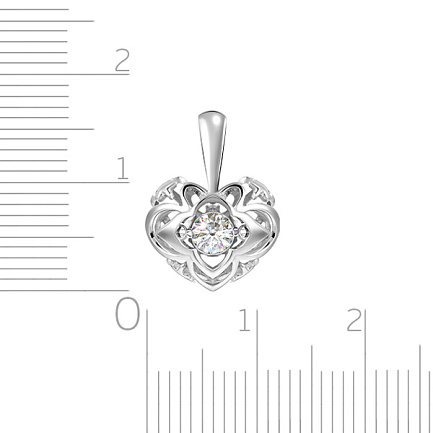 Подвеска из белого золота с бриллиантом