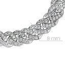 Браслет декоративный из серебра с фианитами