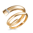 Кольцо из красного золота с бриллиантами