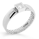 Кольцо из белого золота с бриллиантом