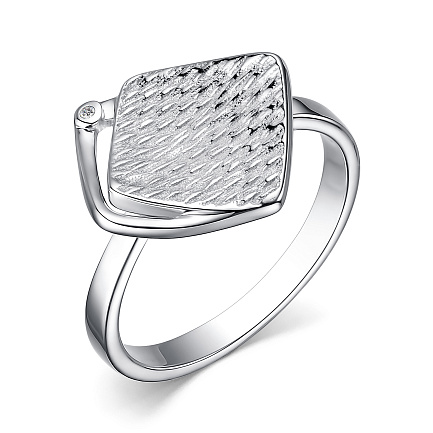 Кольцо из серебра с бриллиантом