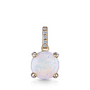 Подвеска из желтого золота с бриллиантами, опалом