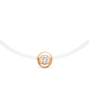 Колье из красного золота с бриллиантом