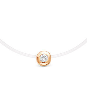 Колье из красного золота с бриллиантом