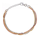 Браслет декоративный из серебра с позолотой